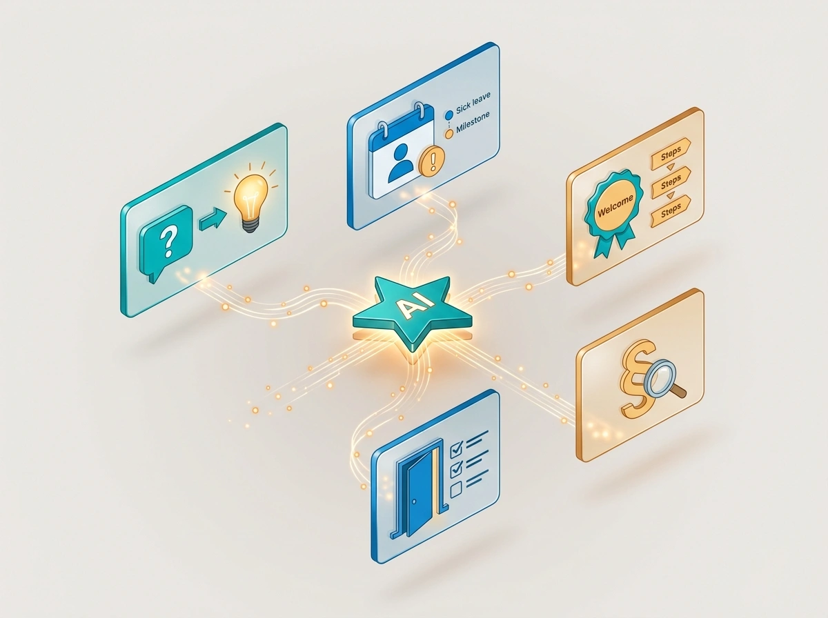 HR-medarbeider bruker AI-agent i Microsoft Teams